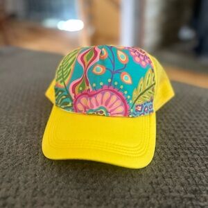 Vibrant Yellow Floral Cap